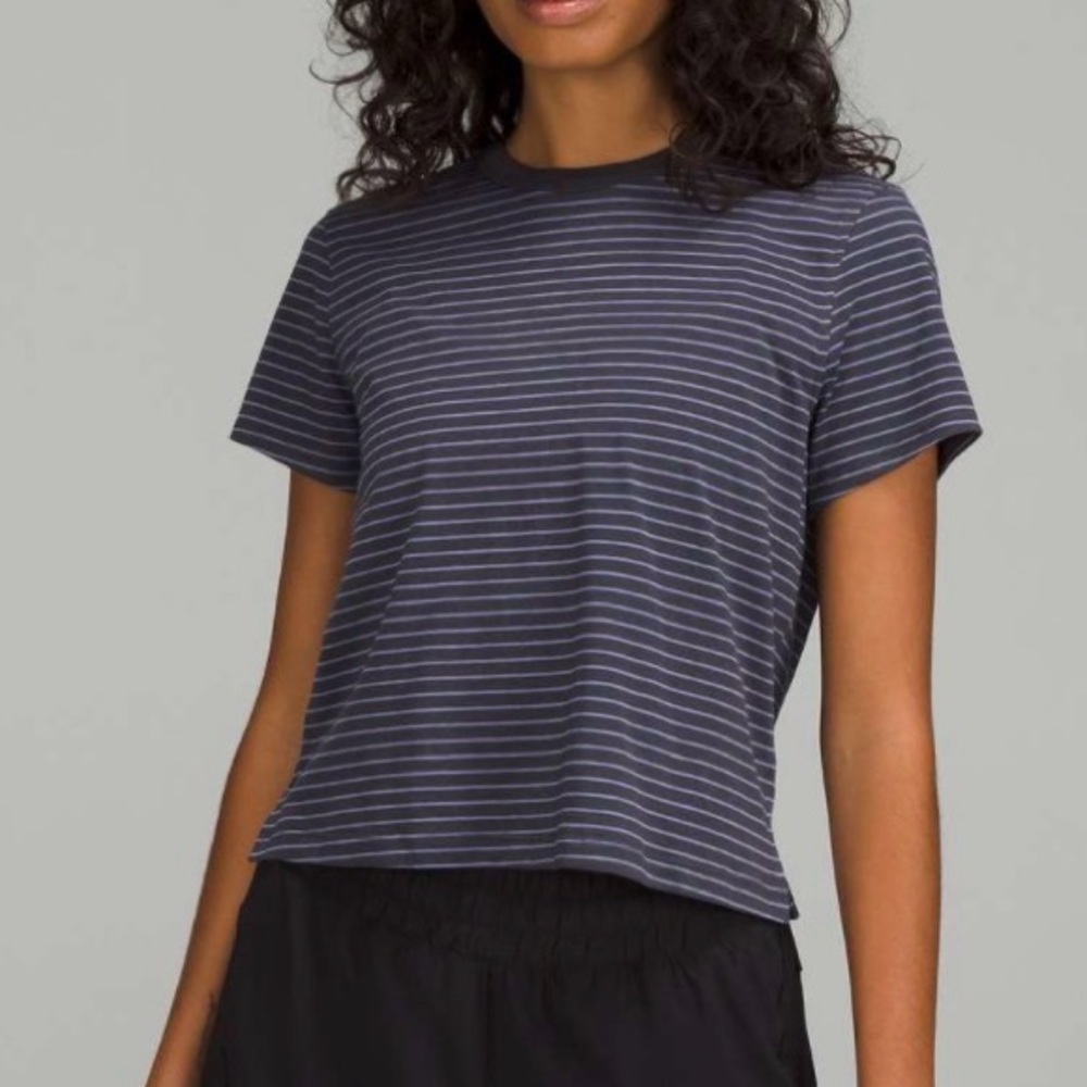Lululemon classic cotton striped tee